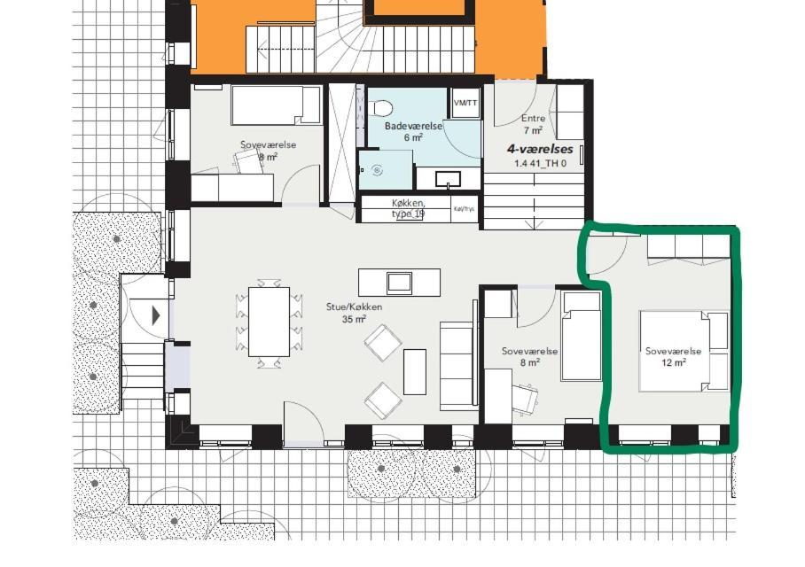 קופנהגן Big Room In Shared Apartment With King Size Bed מראה חיצוני תמונה